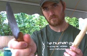 craig with knife and bow