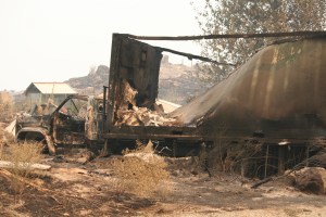 Burned truck