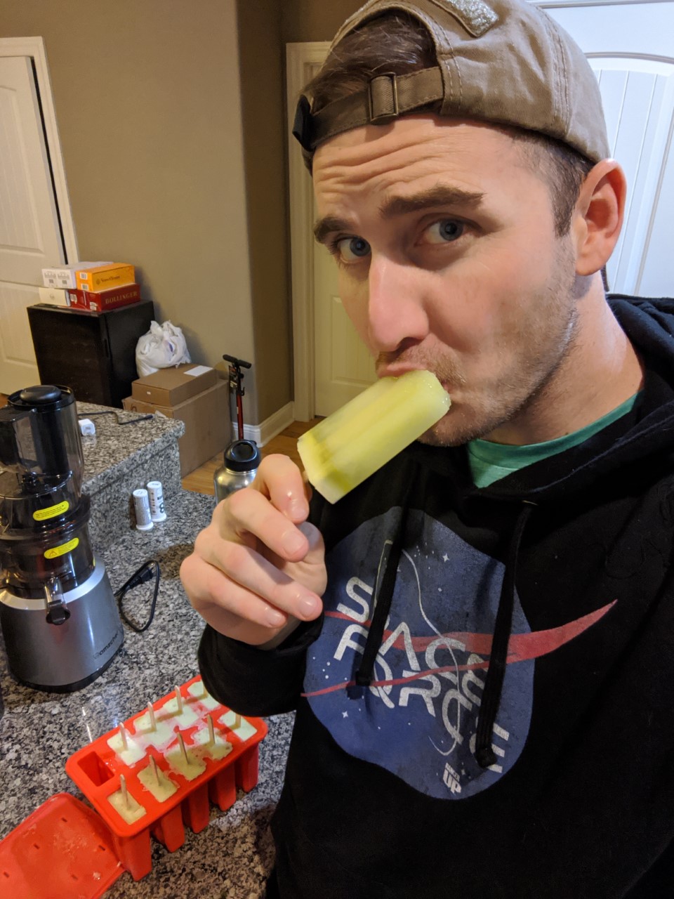 sustainablecraig eating popsicle