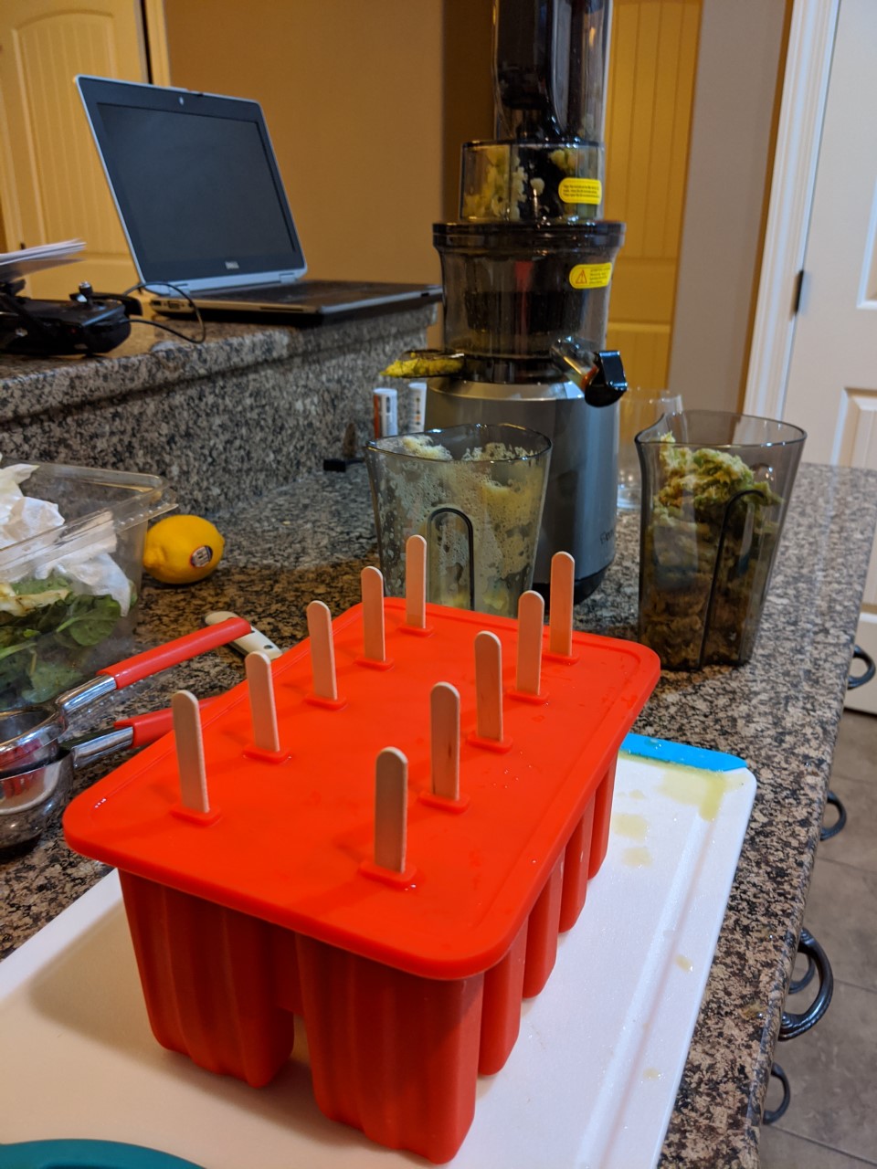 sustainablecraig popsicle mold with green apple juice 2